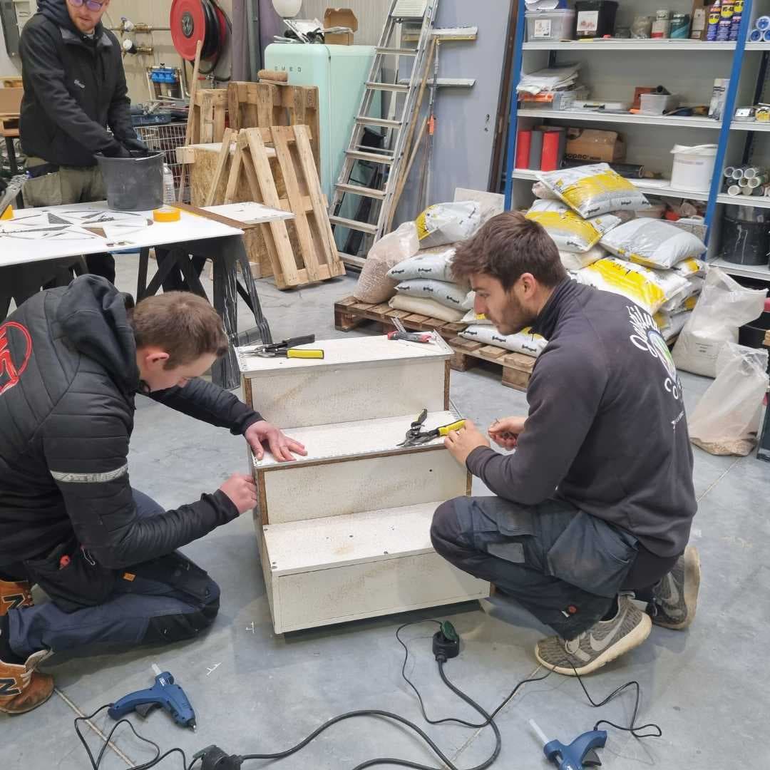 Formation moquette de pierre en atelier