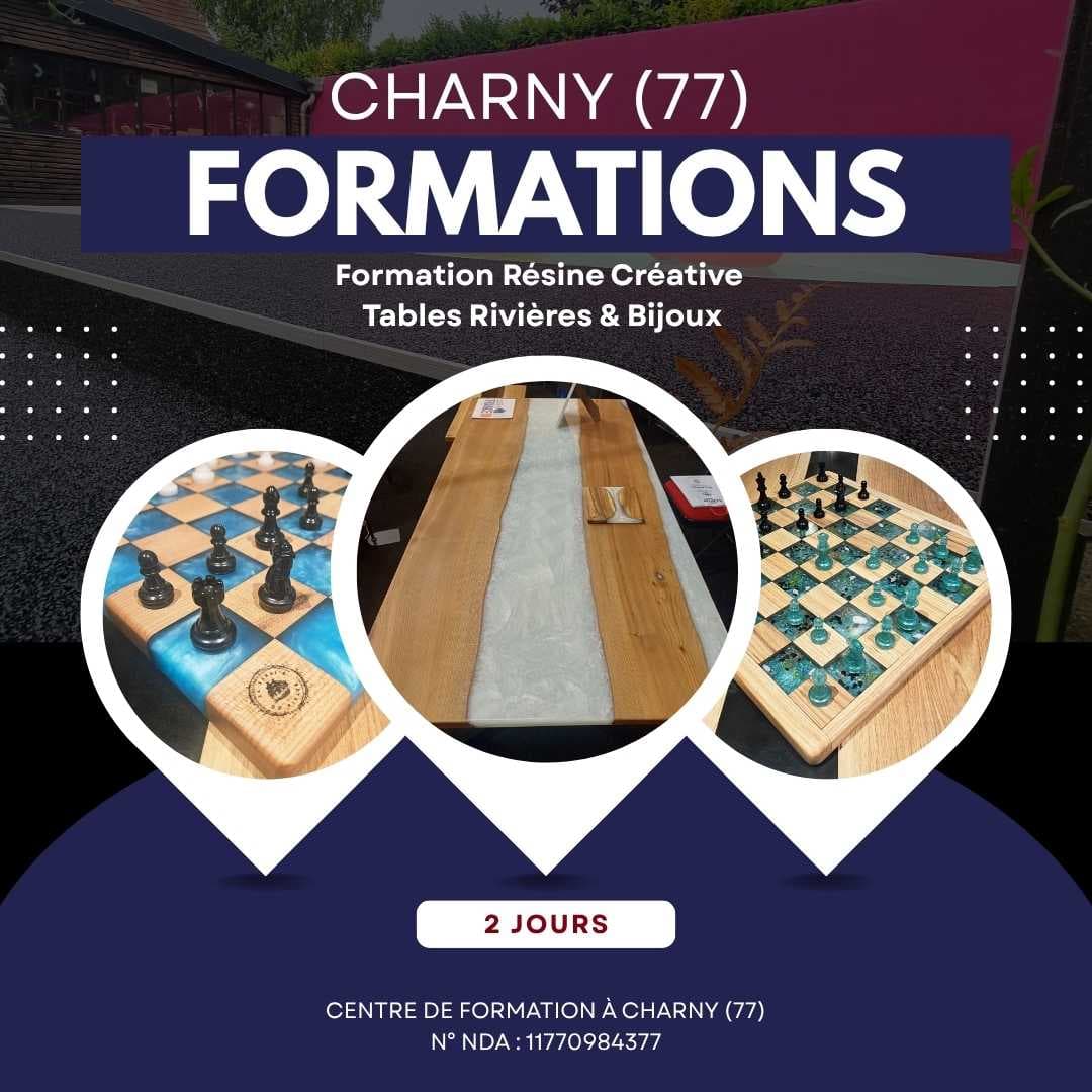 Visuel de la formation résine créative — tables rivières et bijoux